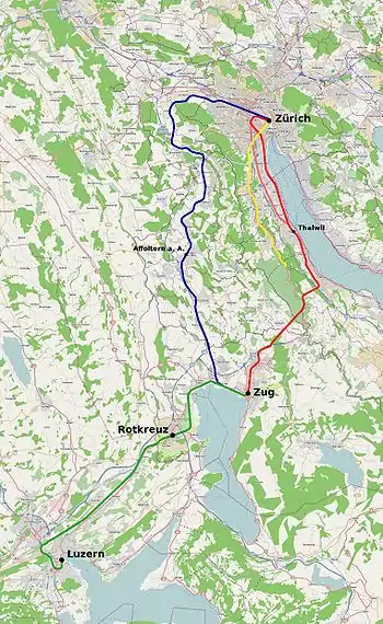 Bahnstrecke ZürichZug Wiki